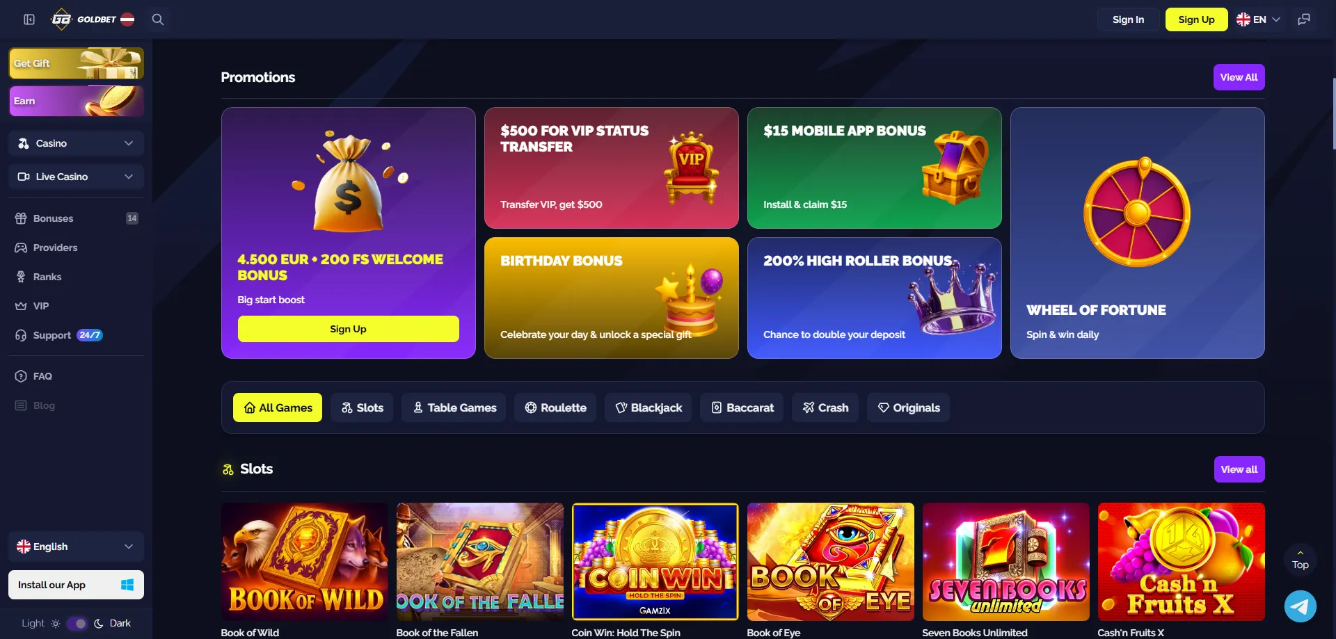 Goldbet Casino мобилно приложение за Android и iOS